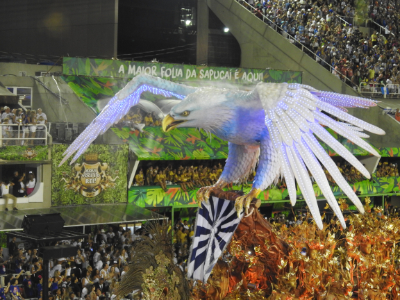 The Portela Eagle in the Sambadrome.